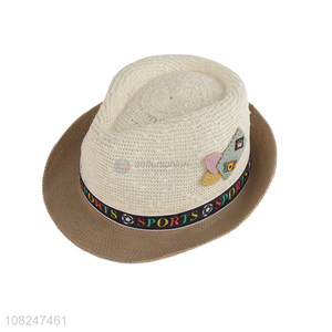 Hot sale creative cowboy hat children cute straw hat