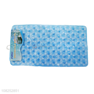 Yiwu market rectangular anti-slip pvc bath mat with suction <em>cups</em>