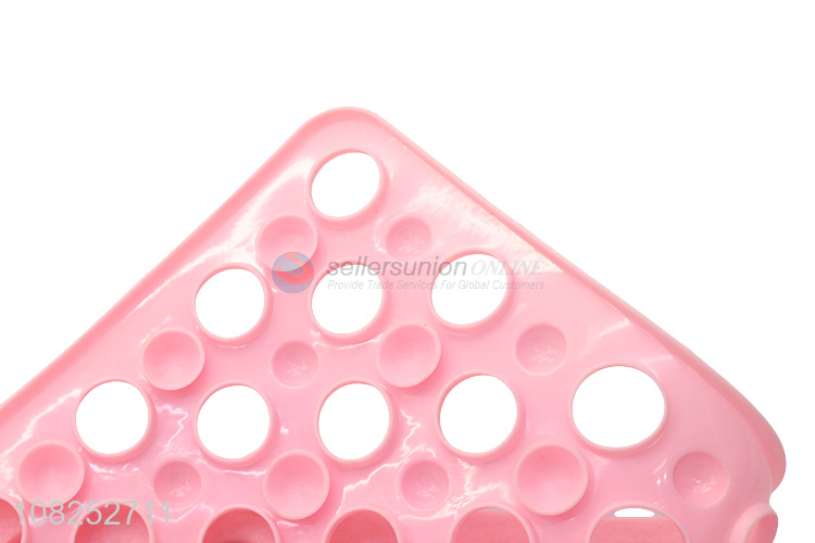 Popular design non-slip pvc bath mat with drain holes suction cups