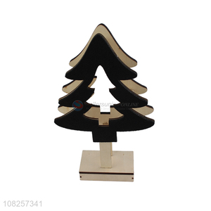 Yiwu direct sale wooden christmas tree home festival ornament