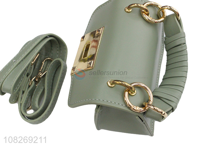High quality fashion woven handbag pu leather shoulder messenger bag