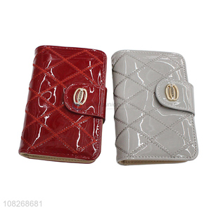 Good price glossy pu leather <em>women</em> wallet card holder coin <em>purse</em>