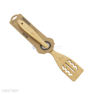 New design biodegradable non-<em>stick</em> <em>bamboo</em> slotted turner frying spatula