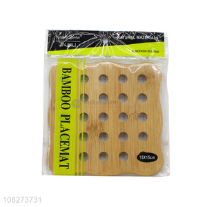 Wholesale anti-slip bamboo hot <em>pad</em> <em>pot</em> holder teacup coaster placemat
