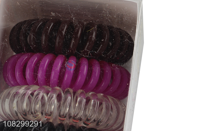 Yiwu market fashion hair ring telephone wire hair rope