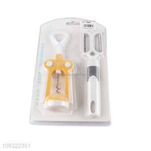 Top sale plastic bottle opener fruit peeler kitchen gadget set