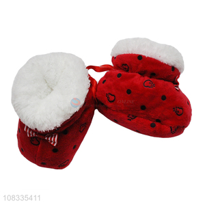 Cheap price red thick baby cotton toddler casual shoes
