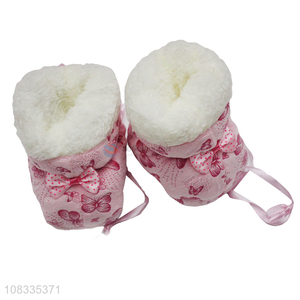 Latest products pink soft bottom cotton baby toddler shoes