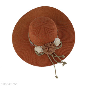Popular Outdoor Beach Sunshade Straw Hat Summer Sun Hat