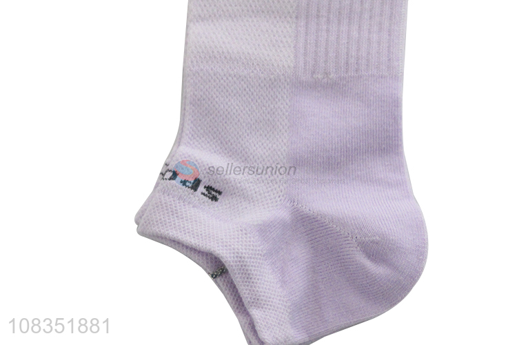 Low price non-slip letters socks cotton boat socks for women