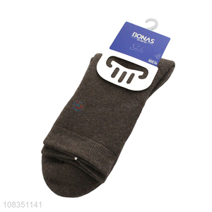 Wholesale men's crew socks winter thick cotton mid calf socks