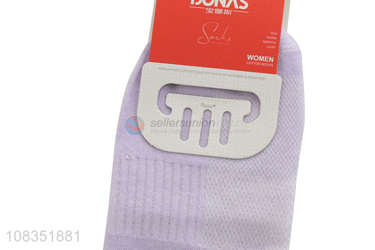 Low price non-slip letters socks cotton boat socks for women