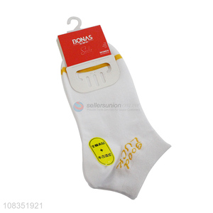 Hot selling women's low cut socks non-slip stylish letters socks