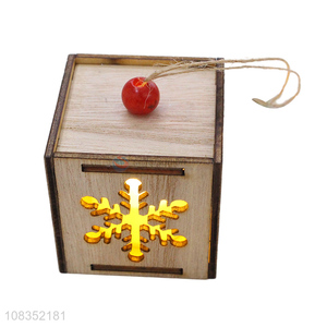 Hot Sale <em>Wooden</em> <em>Craft</em> Hanging Ornaments With Candle Light