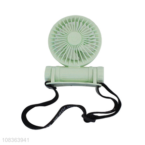 Good quality head-mounted fan rechargeable mini fan with led light