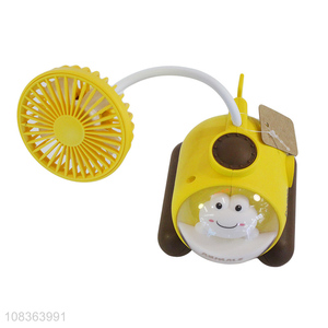 Wholesale cute adjustable mini usb fan desk fan with nigh light