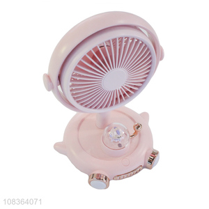 Custom logo mini usb fan rechargeable desk fan for home and office