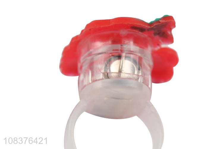 Hot selling creative Christmas party glowing ring finger ring