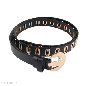 Wholesale punk grommet pu leather <em>belt</em> decorative belts for women men
