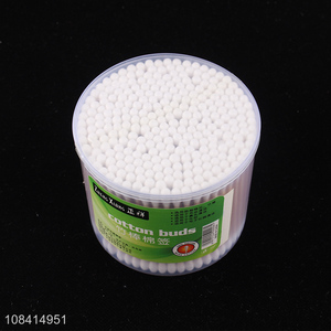 High quality 200 pieces double tipped natural bamboo stick cotton swabs