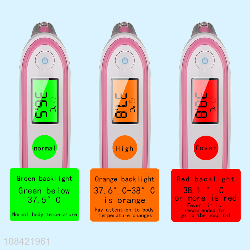 Wholesale non contact infrared digital thermometer forehead and ear thermometer for baby kids