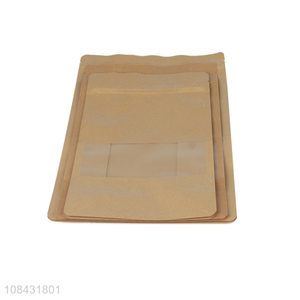 Hot selling kraft paper ziplock bag food sealable bag wholesale