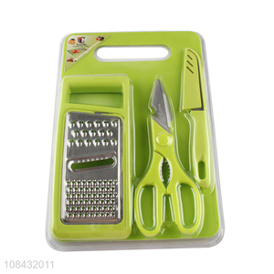 Factory price creative cutting board grater set for kitchen