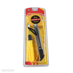 High quality art knife tape measure screwdriver set for sale