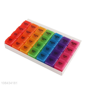 Factory direct sale color plastic <em>pill</em> <em>box</em> <em>pill</em> organizer