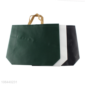 Custom logo non-woven tote bag heavy duty grocery bag with handles
