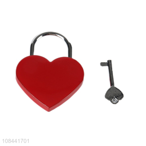 Top selling red heart shape safety lock <em>padlock</em> wholesale
