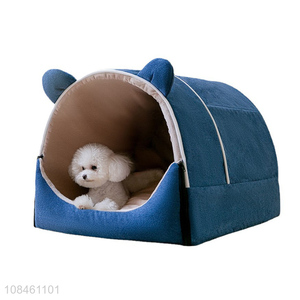 Wholesale winter large space semi-enclosed <em>pet</em> <em>bed</em> dog <em>bed</em> cat nest