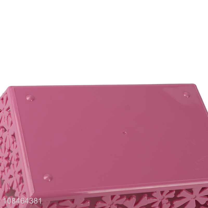 Factory price pink plastic large capacity storage basket