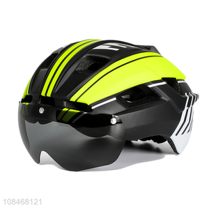 China imports men women bike helmet with magnetic goggle & usb charging rear light