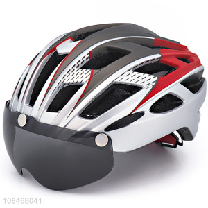Good quality adults multi-sport bike helmet with magnetic-connected goggle