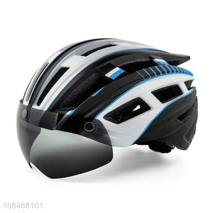Professional supply adults mountain bike helmet with magnetic goggle & back light