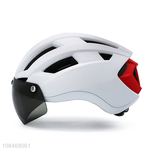 Wholesale adults bike helmet with magnetic goggle & usb charging led back light