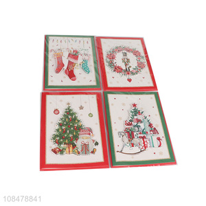 Good quality paper material printed Christmas greeting cards