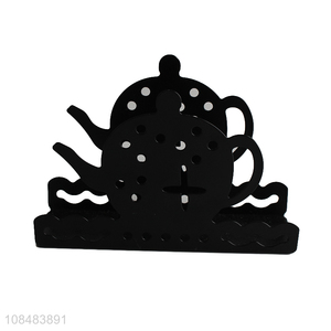 Online wholesale black iron restaurant napkin holder for desktop