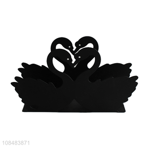 Factory supply black decorative hotel napkin holder for sale