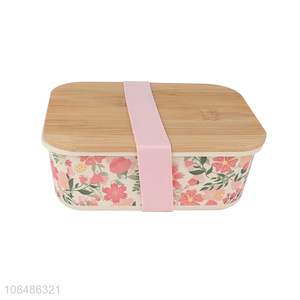 Latest products portable bamboo fiber lunch box for sale