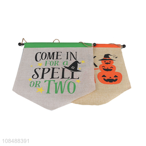 Wholesale price halloween hangings polyester party flag