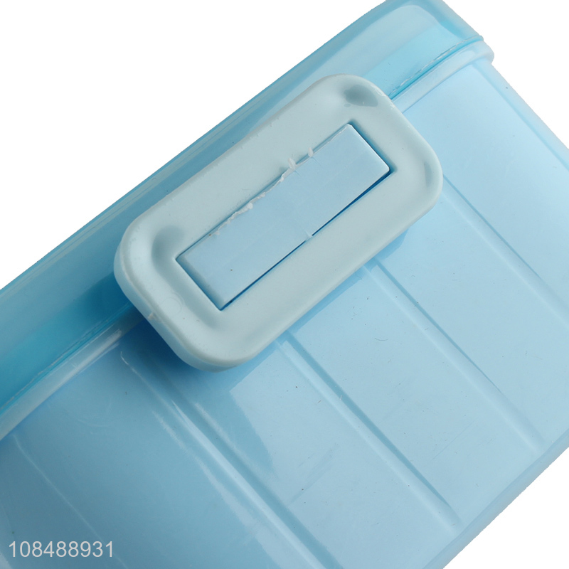 Yiwu market 2compartment plastic lunch box with spoon