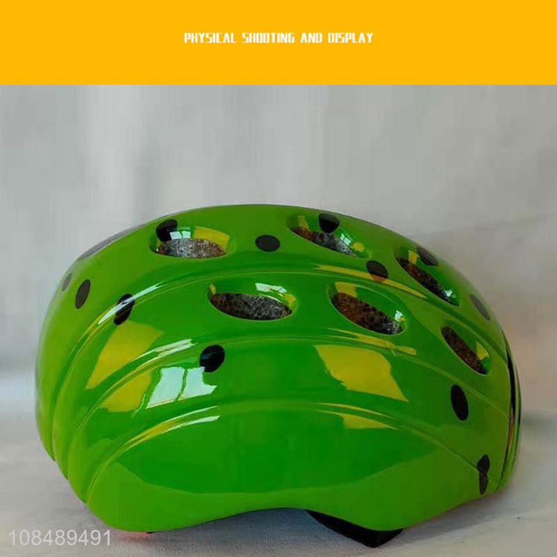 Factory price 3D ladybird design lightweight bike helmet for boys girls