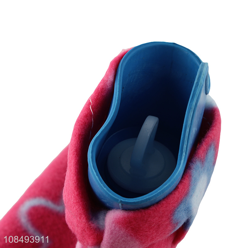 Factory supply 2L empty hot water bag with cover for hot & cold compress