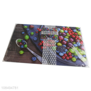 Customized heat resistant wipeable non-slip 6 placemats and 6 coasters set