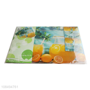 Wholesale heat resistant eva placemat set with 6 placemats and 6 coasters