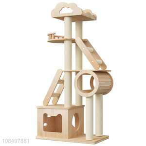 Fashion design pet <em>cat</em> <em>toy</em> wooden <em>cat</em> climbing frame