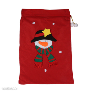 Wholesale Christmas drawstring bag for Christmas gift packaging