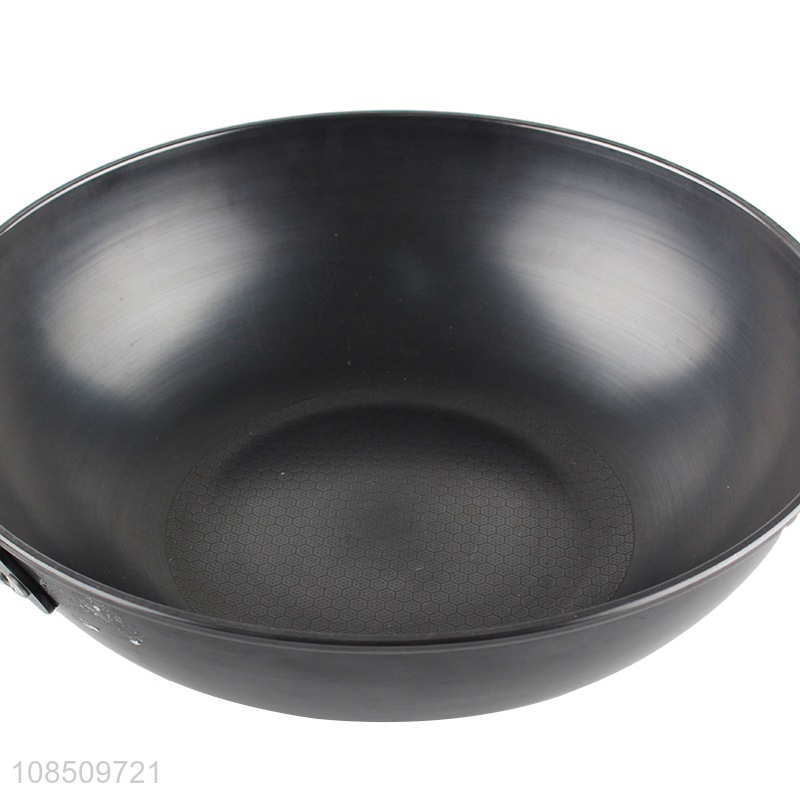 Wholesale traditional Chinese cast iron wok frying pan kitchen cookware